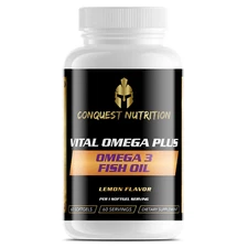 Conquest Nutrition Vital Omega Plus Omega 3 Fish Oil - 60 Softgels