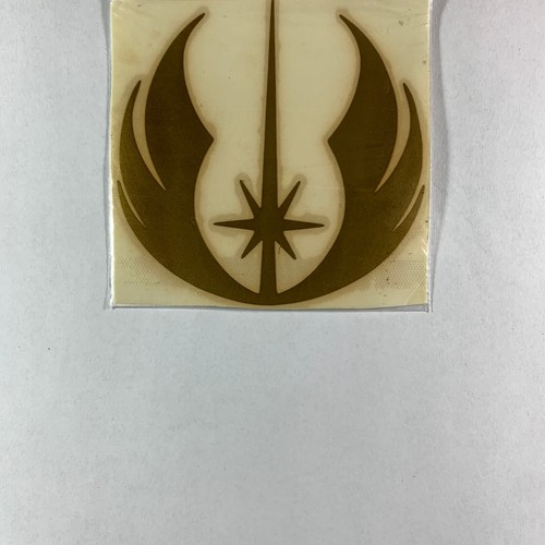 Jedi-Orden Vinyl Aufkleber Abziehbild geflügelte Klinge des Lichts Medium Gold Logo Star Wars