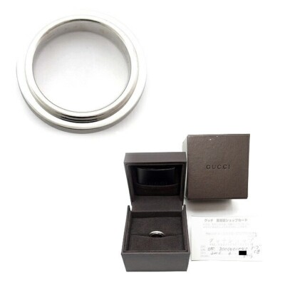 Gucci Design Ring #5 K18WG with BOX | eBay