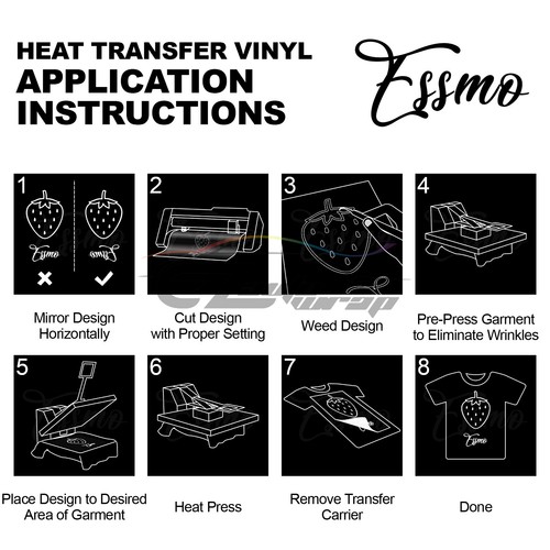 Essmo™ Leopard Pattern Heat Transfer Vinyl HTV T-Shirt 20" Iron Heat Press SP18 - 第 7/7 張圖片