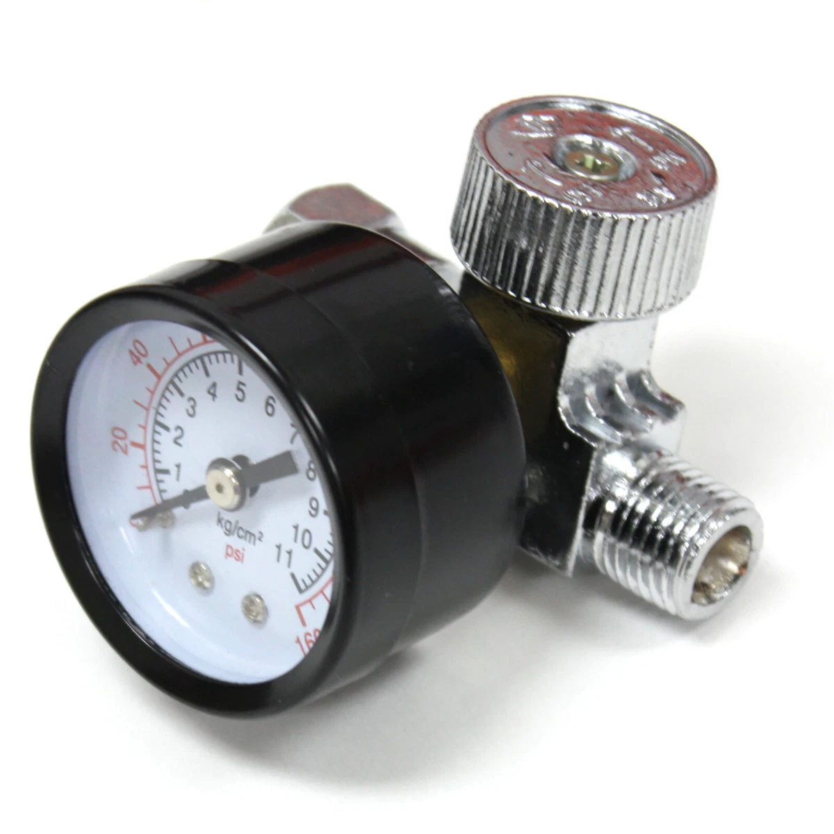 Inline Air Pressure Regulator with Gauge Brass Construction 160