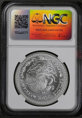 1999 Mo 1 Oz Silver Mexico Libertad NGC MS69. LOOK!!! ONLY 15 HIGHER!! - Picture 2 of 2