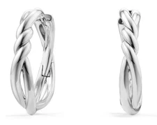 DAVID YURMAN CONTINUANCE HOOP EARRINGS, 30mm, in STERLING SILVER