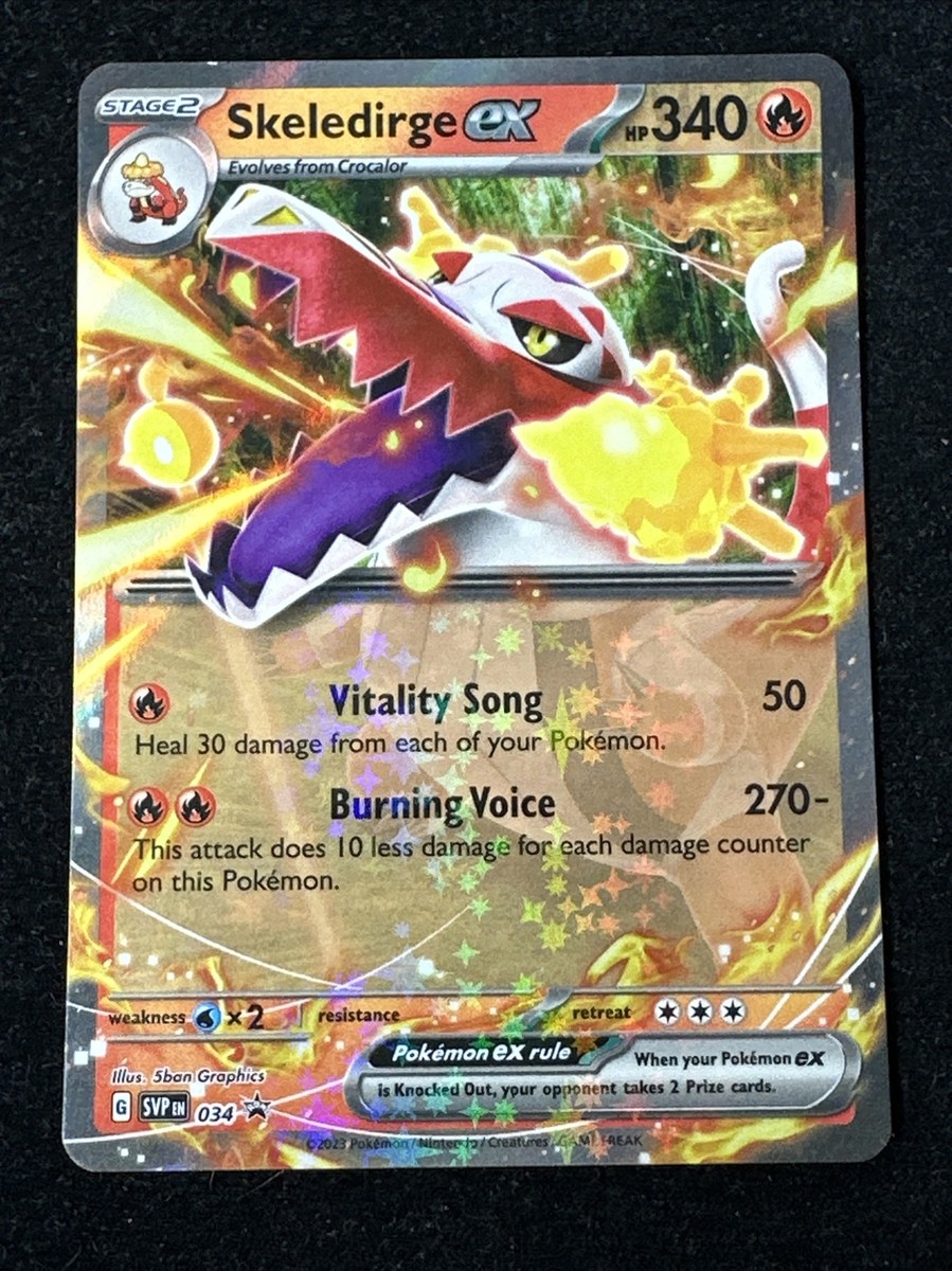 Pokemon Skeledirge ex SVP034 Scarlet & Violet Black Star Promo