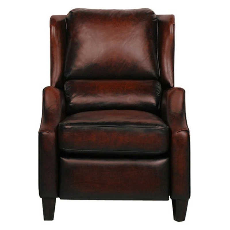 Tumbona reclinable de cuero Burdeos POWER Barcalounger Berkeley II Stetson Foto 3 de 4