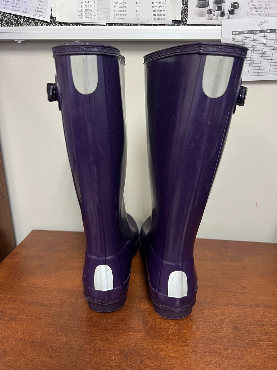 Kid's Hunter Gloss Purple Rain Boots SIZE UK 4 US5B US6G EU 37 | eBay