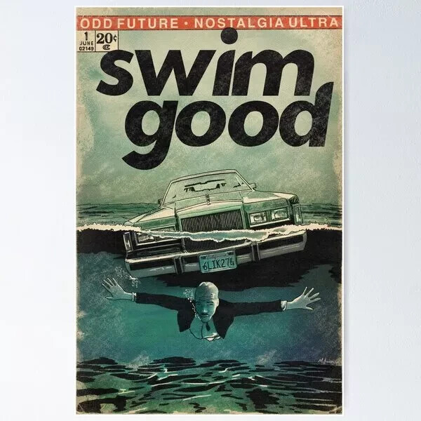 New Frank Ocean Swim Good Comic Book Parody Art Poster Featuring Stunning Good Design
