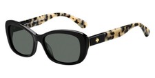 New Kate Spade KS Claretta/P/S Sunglasses 0WR7/M9 Black Havana/Gray 53mm
