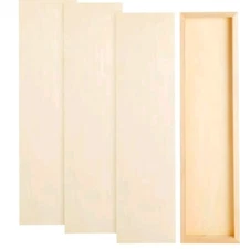 4 Pack Unfinished Wood Panels for Painting, DIY, Crafts, Wood Canvas (6 x 23 In)