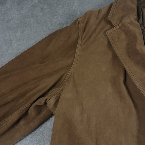Orvis Leather Jacket Mens 54 Brown Outdoor Hunting Chore Safari - Picture 3 of 10