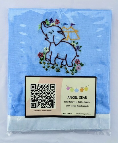 Hand Made Luxury 100% Cotton Embroidered Baby Towel 18 x 18inch - Picture 18 of 18