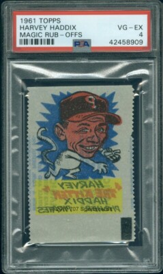 1961 Topps Magic Rub-Offs Harvey Haddix PSA 4 (8909) | eBay