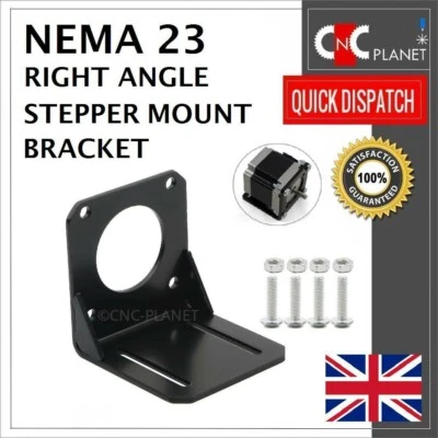 NEMA 23 STEPPER MOTOR L BRACKET MOUNT Nema 23 57mm Stepper Motor Mount Angle L Bracket + Screws CNC 3D Printer UK FAST