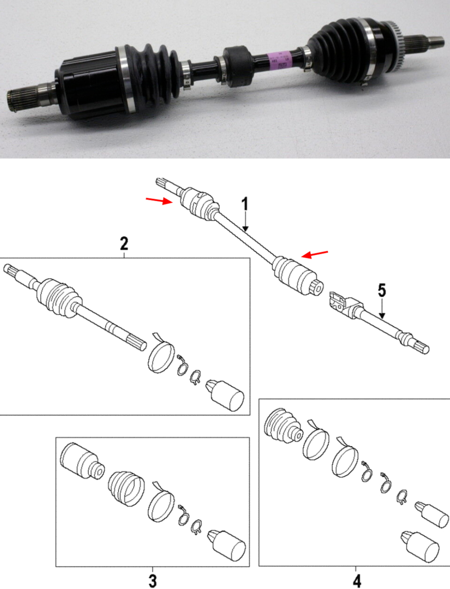 まっつ OEM 49501-AA500 SHAFT ASSY-DRIVE,RH for Hyundai Elantra 2021~24