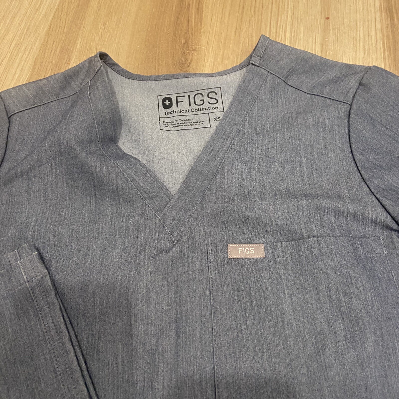 FIGS Rare Technical Collection Heather Denim Set Size… Gem