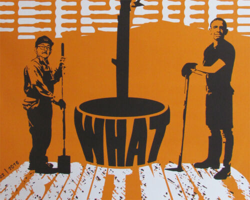 2016 Barack Obama / Raul Castro Cuba Poster Artist Signed " What About Now " - Picture 2 of 5