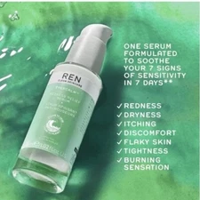 NEW REN CLEANSKIN EVER CALM REDNESS RELIEF SERUM $60 WOW INCREDIBLE RESULTS!!