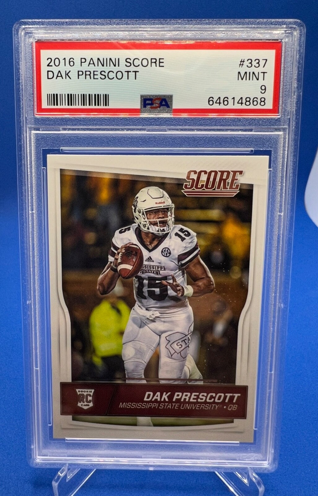 2016 panini score Dak Prescott RC PSA 9 Mint awesome
