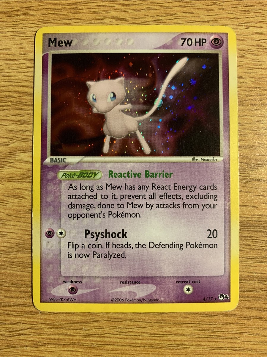 ポケモン ピンズ 2006 Mew 2006 Original Pop Series 4 4/17 - RARE Holo - Very Good