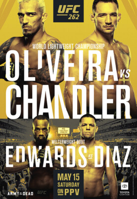 UFC 262 Fight Poster Oliveira vs Chandler 12x18