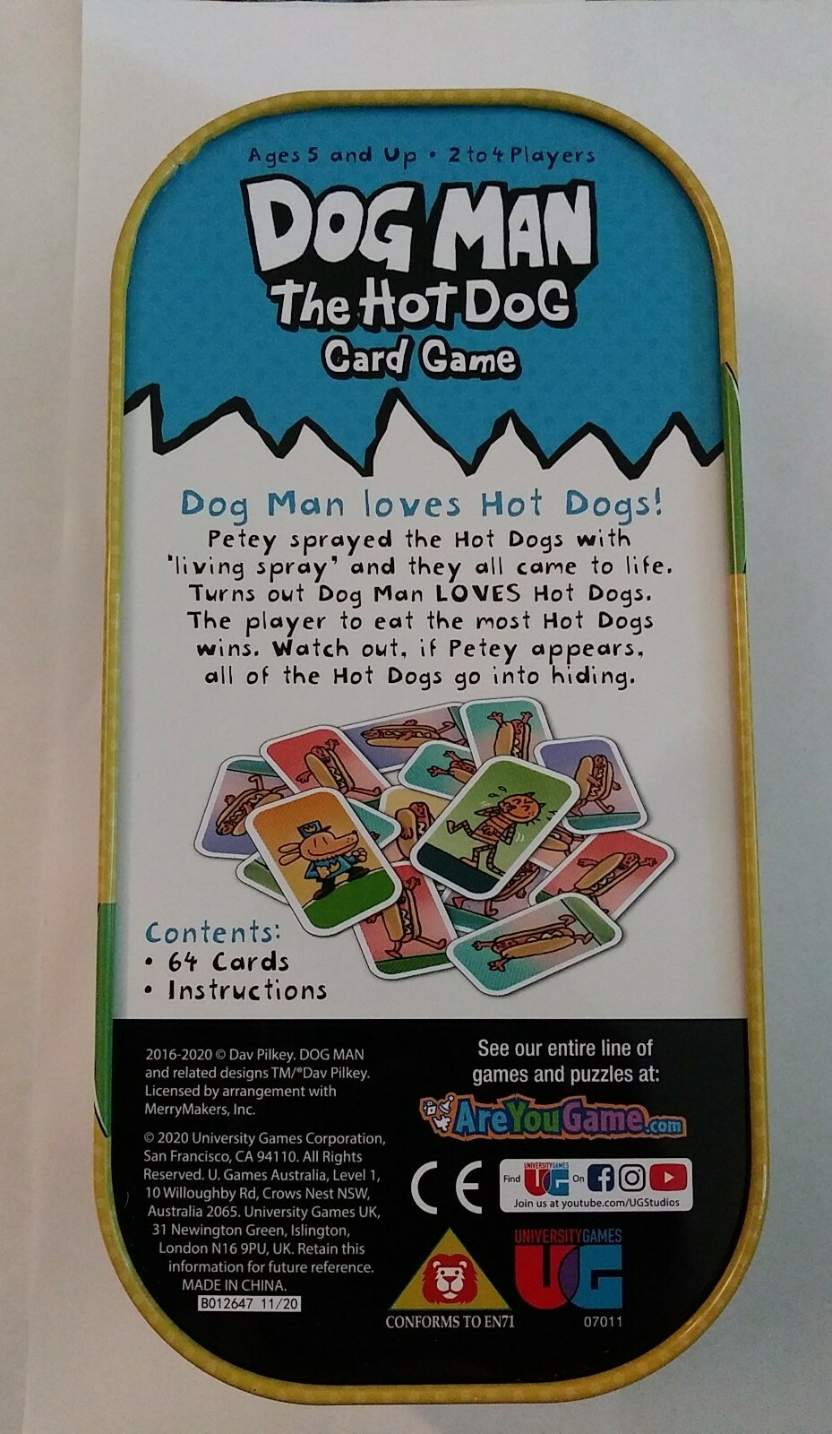Dog Man The Hot Dog Card Game University Games for Ages 5 and Up, 2 to 4  Players | eBay