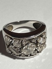 Vintage 925 Sterling Silver  Cubic Zirconia Ring