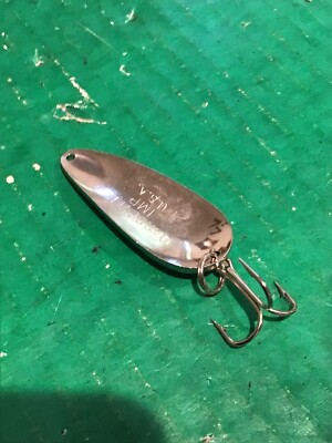 Leurre De Pêche Vintage Dardevle – Cuillère Martelée Chromée – 2,25 Pouces – USA