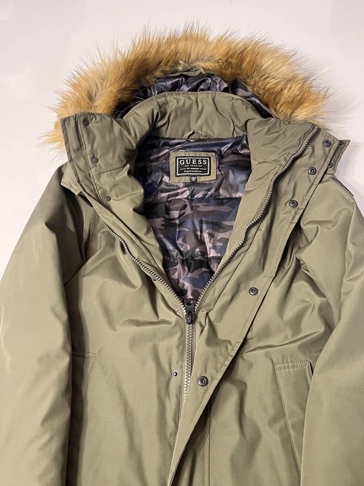 Guess Men Jacket, Green Color, Size Xsmall, Used One Time Only Looks New !  - Image 4 of 4