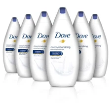 Dove Body Wash Deeply Nourishing 16.9 Fl oz/500 ml-FREE SHIPPING-PACK OF 6