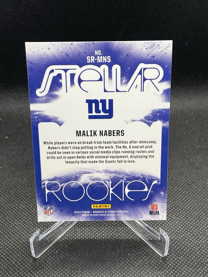 Carte De Collection NFL 2024 - Malik Nabers Rookies & Stars Gold /25 - New York Giants