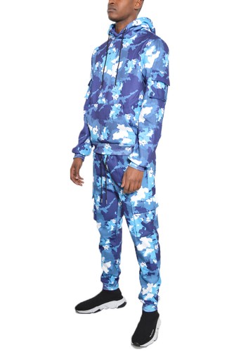 Herren Baumwolle voll tarnfarben Hoodie Schweißhose passendes Lounge-Set S-3XL - Bild 3 von 13