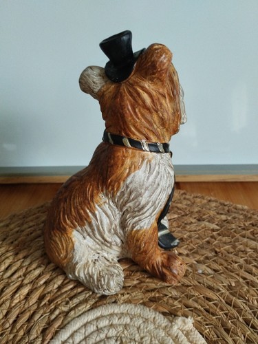 Figurine statuette chien scottish Terrier avec haut de forme - Picture 4 of 8