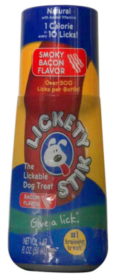 #DOG TREAT Lickable All Natural Lickety Stik - Smoky Bacon Flavor
