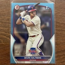2023 Bowman Chrome Draft Devin Saltiban 1st /499 