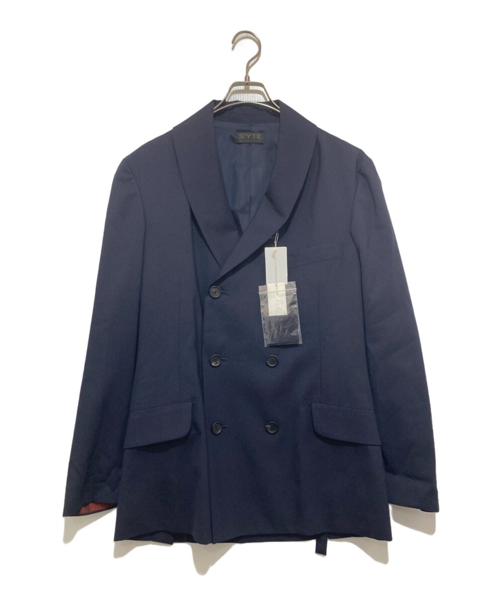 youji yamamoto ジャケット s‘yte 3 xl 程度ジャージ生地 YOHJI YAMAMOTO s'yte men's Tailored Jacket size 3 Navy Solid