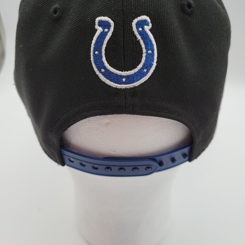 Cappello Indianapolis Colts Nero/Blu Royal Regolabile Nuova Era 9FORTY Per La Scarpa - Foto 5 di 11