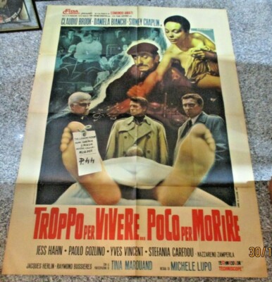 TROPPO PER VIVERE ... POCO PER MORIRE manifesto 2F originale 1967 BROOK CHAPLIN