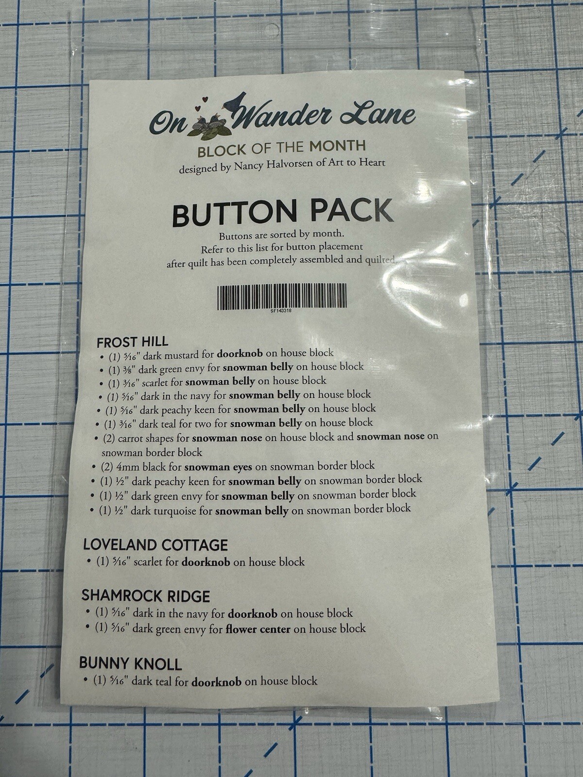 On Wander Lane Quilt Block of the Month Club Button Bundle eBay