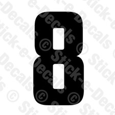 NUMBER 8 EIGHT Vinyl Die Cut Decal Sticker - RACING NUMBER - AC