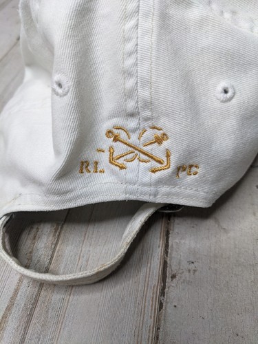 Vintage Polo Ralph Lauren Cap Hat White Flag Nautical Strapback Dad Hat RARE - Picture 3 of 7