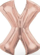 Anagram Letter X Rose Gold Foil Balloon, 34"