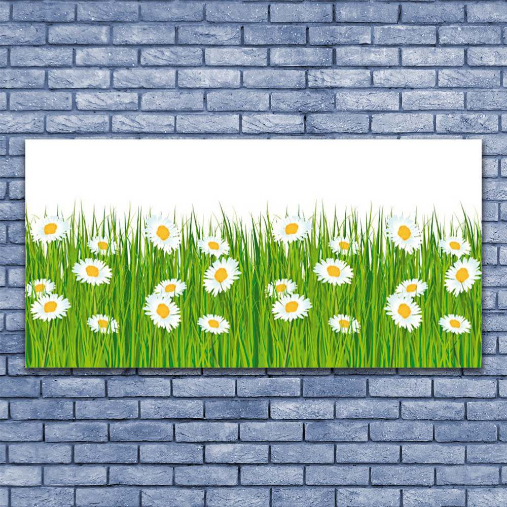 Tableau plexiglas marguerite 140x70cm pour illuminer une pièce sombre
