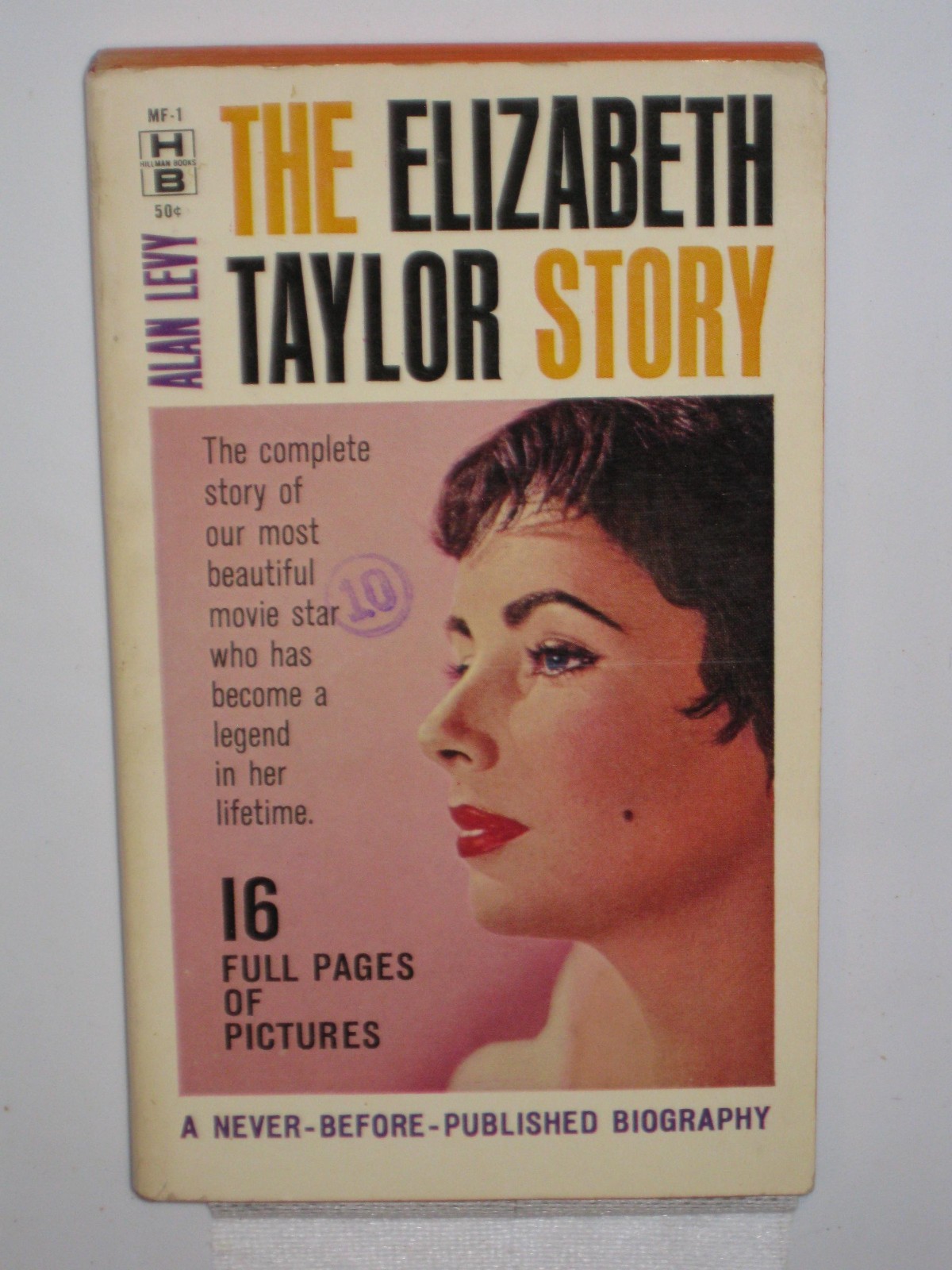 1961 Elizabeth Taylor Story Alan Levy Celebrity Biography Movie Tie-In Pb Book