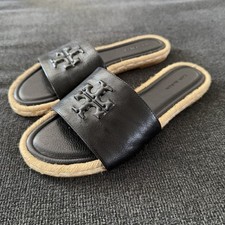 tory burch everly Leather Espadrille Sandals Women Sz 7