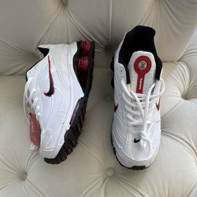 Nike Shox Ride Supreme White Black Red Mesh Low Top Sneaker