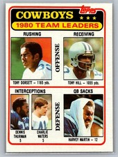 1981 Topps #376 Tony Dorsett / Hill / Thurman / Waters / Harvey Martin