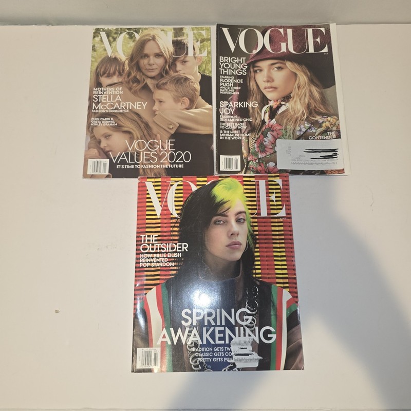 Vogue Magazine 2020 Lot Of 3