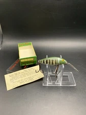 VINTAGE LURE! OLD CISCO KID MINNOW IN BLACK&GREEN! ORIG. BOX&PAPER! 2”!