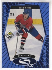 98/99 UD CHOICE SAKU KOIVU STARQUEST BLUE INSERT #8
