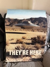 Listing image for The Bob Lazar Story UFO UAP Flying Saucer S4 They're Here Facility Poster 27x20"